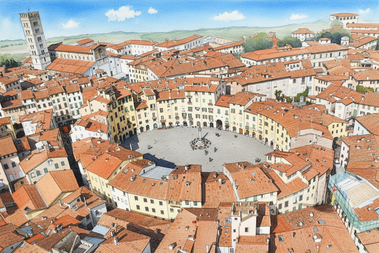 Piazza Anfiteatro, Lucca — audioguida PITORINO